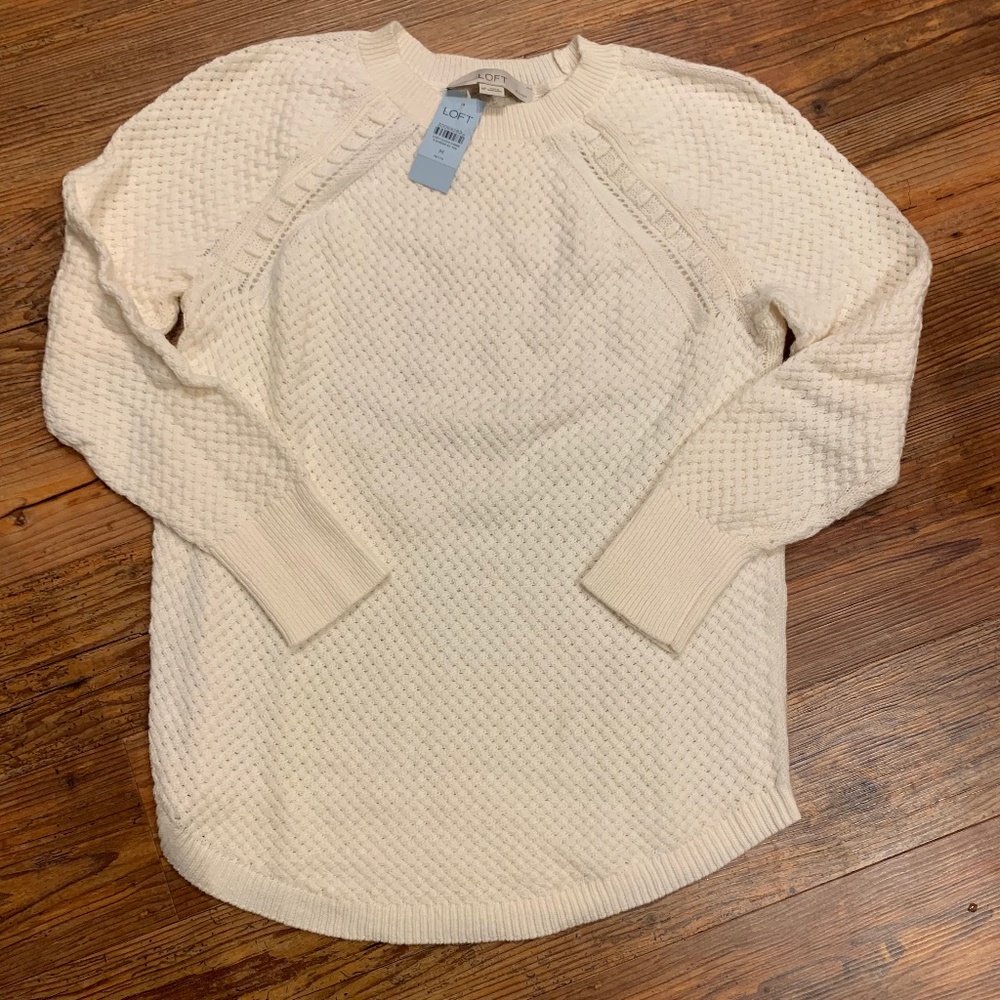 LOFT Medium Petite  NWT Cream Sweater MAKE AN OFFER